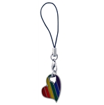 Rainbow Heart Phone Strap 